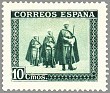 Spain - 1938 - Army - 10 CTS - Green - Spain, Army And Navy - Edifil 849H - In Honor of the Army and Navy - 0